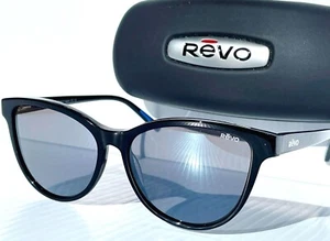 Revo DAPHNE S Petite Black POLARIZED Gray Lens Cat Eye Sunglass 1198 01 GY ECO - Picture 1 of 12