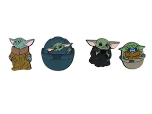 Star Wars Yoda Enemal Pin Metall Anstecker Brosche Konvolut 4er Set  - Bild 1 von 5