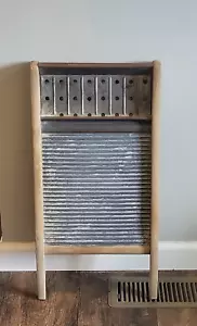 Vintage Ansco Wood & Metal Antique Washboard, Country Kitchen Farmhouse, Cottage - Picture 1 of 8