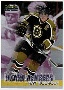 1998-99 O-PEE-CHEE CHROME BOARD MEMBERS #B4 RAY BOURQUE Boston Bruins Hockey Car