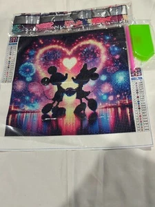 5D DIY Diamond Art Painting Embroidery Kit Craft Mickey & Minnie Skating - Picture 1 of 1