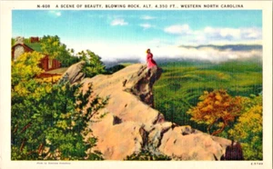 Blowing Rock, A scene of beauty North Carolina linen postcard a87 - Picture 1 of 2
