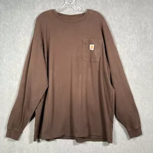 Carhartt Loose Fit Pocket Tee Herren XL Braun Langarm Heavyweight K126 DKB - Bild 1 von 13