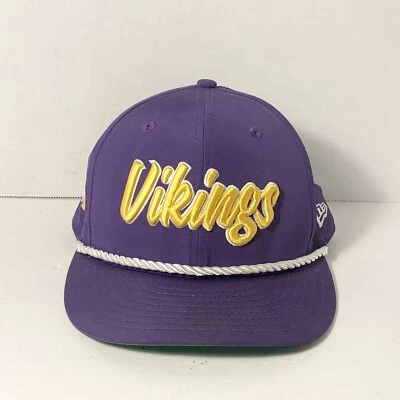 Minnesota Vikings New Era 59fifty Sombrero Trasero a Presión/Aspecto Vintage/Fútbol Foto 1 de 4