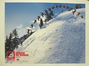 BURTON snowboards Vintage Romain De Marchi promo poster VG++ New Old Stock