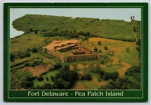 Postcard Aerial View of Fort Delaware Pea Patch Island - RC Pulling - Picture 1 of 2