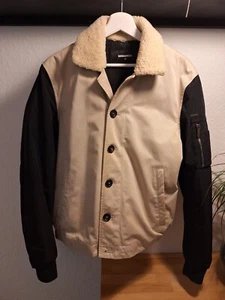 Dsquared2 Jacke 50 M Herren cremeweiß/schwarz Fellkragen / Bomberjacke - Bild 1 von 5