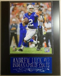 ANDREW LUCK INDIANAPOLIS COLTS 8X10 PHOTO ON WOODEN PLAQUE 12X15 - Picture 1 of 2