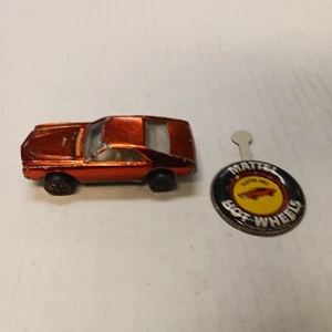 Vintage Hot Wheels Redline Custom AMX Car in Orange with Button 1968 Mattel USA - Picture 1 of 12