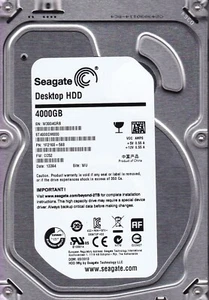 ST4000DM000 p/n: 1F2168-568 s/n: W30 f/w: CC52 WU 03/2013 4TB SATA 3.5" SEAGATE - Picture 1 of 5