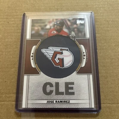 2023 Topps Series 1 - Team Logo Commemorative Patches #TLP-JRA Jose Ramirez - Image 1 of 4