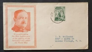 312 BELGIUM 1938 CELEBRATING 20 YEARS THAT ENDED WW 1 COVER (#220) - Picture 1 of 1