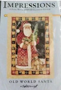 Weihnachten Hof Flagge alte Welt Weihnachtsmann 25x38 Susan A Winget NEU Impressionen - Bild 1 von 6