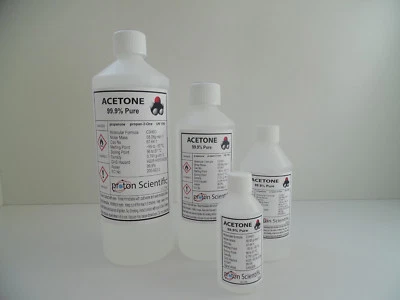PROTON SCIENTIFIC Acetone 99.9% Pure ACS/Lab grade high Quality 4 Sizes Nail Varnish Remover