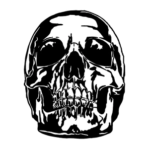 SteezyInk temporary tattoo Shadow Skull last upto 2 weeks 4 x 4 inch - Picture 1 of 6