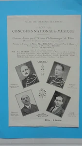 PROGRAMME CONCOURS NATIONAL DE MUSIQUE BRASSAC LES MINES 1930 - Picture 1 of 2