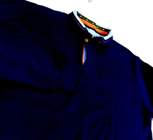 Orvis Blue Navy Herren 1/4 Zip Pullover Gr. L Druckknopf schwerer Strickkragen grün Angeln - Bild 1 von 7