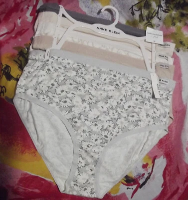 5 NOVAS CALCINHAS ANNE KLEIN AK14775 CINTURA PLANA ALGODÃO GG - Imagem 1 de 2