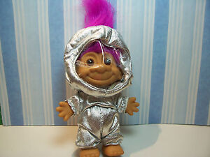 ASTRONAUT - 5" Russ Troll Doll - NEW IN ORIGINAL BAG - Fuchsia Colored Hair