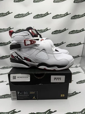 Nike Air Jordan 8 Retro Talla 7Y Rojo Blanco Negro Alternativo (GS) 305368-104 Foto 1 de 4