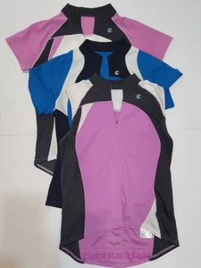 Lotto Cannondale maglia ciclismo donna taglia S/M rosa blu 1/2 zip poliestere tasche - Foto 1 di 20