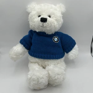 BMW Bär von Gund weißer Teddybär 15 Zoll Plüsch blau Pullover BMW Logo - Bild 1 von 7