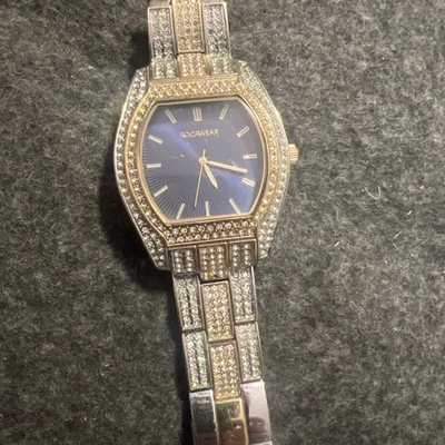 Rocawear watch - a blue dial and a two-tone, crystal-embellished metal bracelet - Image 1 of 4