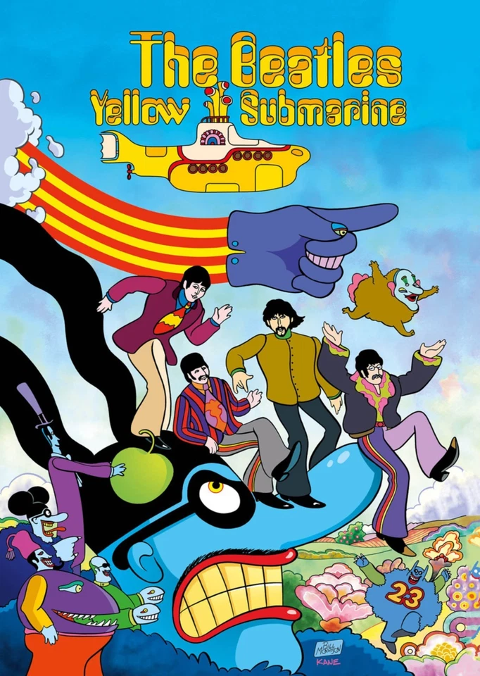 The Beatles - Yellow Submarine (Blue) - A4 Mini Print/Poster - Image 1 of 1