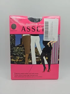 Spanx Marvelous Mama Terrific Tights Size 3 Black Stripe Support Maternity - Picture 1 of 3