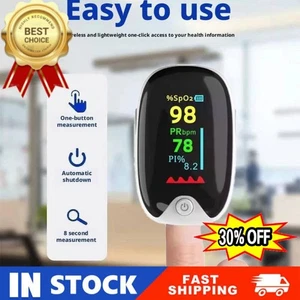 2025 No-Prick Blood Oxygen Monitor With Smart LED Display for Adults NEW - Picture 1 of 10