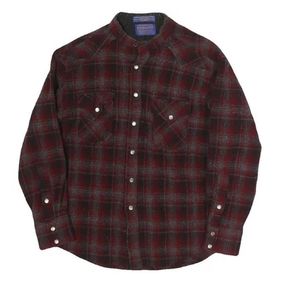 PENDLETON Mens Red & Grey Check Shirt L Button Up Cotton Casual - Image 1 of 4