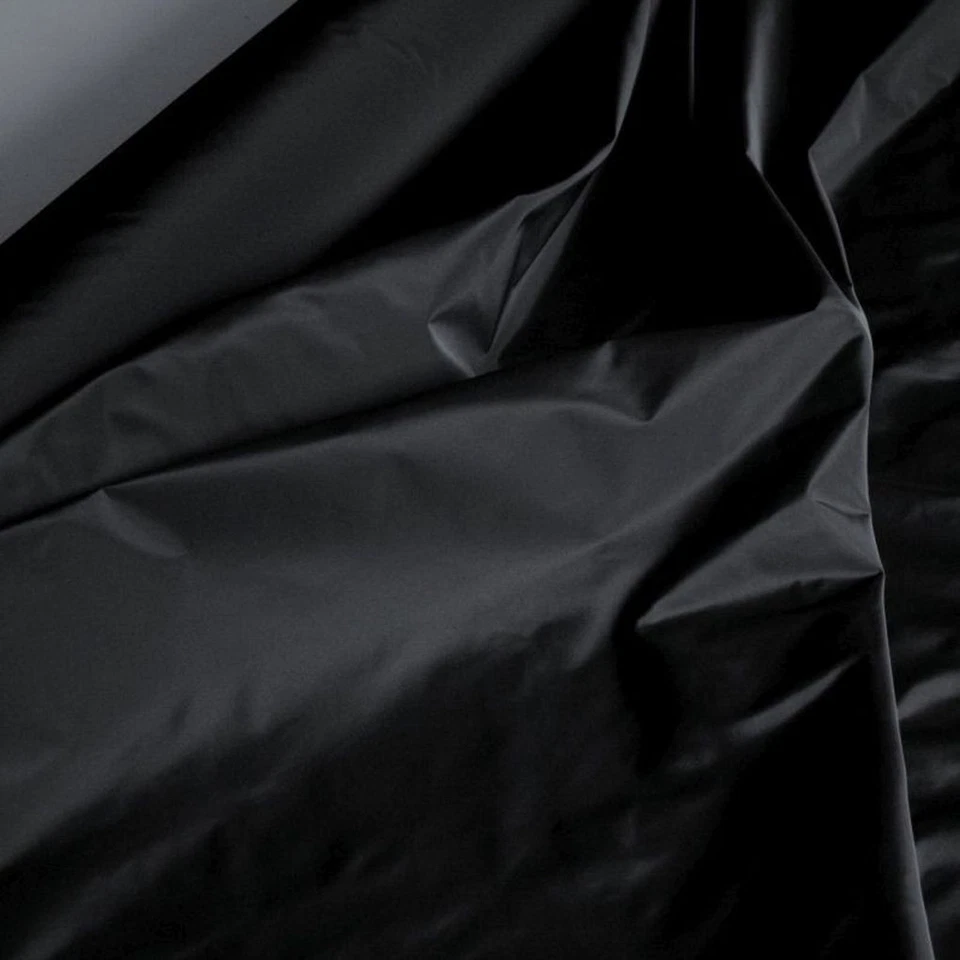 schwarz Kleider-taft fein glänzend Dekostoff Futterstoff Vorhang Meterware Tolko