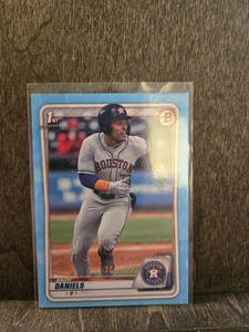 2020 Bowman Draft Zach Daniels Sky Blue 1st #/499 Astros - Picture 1 of 3