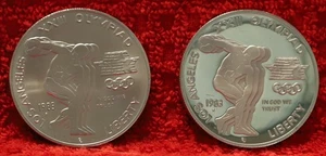 Set of 2 Coins: 1983-S, 1983-S Olympic Commemorative Half-Dollars 90% Silver - Picture 1 of 2