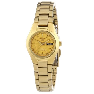 Seiko 5 All Gold Women's Automatic Analog Watch Dress SYMC18K1 - image 1 of 3