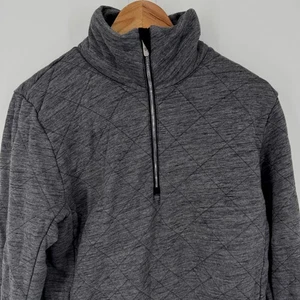 Lululemon Forever Warm Womens Grey Quilted 1/2 Zip Pullover Size 10 - Picture 1 of 7