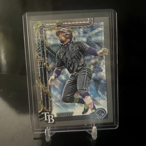 2025 Topps Holiday #H20 Yandy Diaz SILVER Glitter Metallic. Tampa Bay Rays - Picture 1 of 2