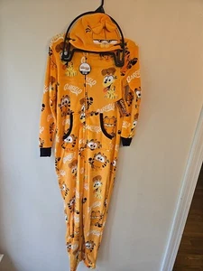 NewGarfield Pajamas/Union Suit With Hood One Piece PJ Nickelodeon Women’s XS NWT - Picture 1 of 17