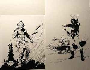 FRAZETTA, DOUBLEDAY SFBC AD OOAK LIFESIZE 11x13-17" VINTAGE NEW PHOTOSTATS, MINT - Bild 1 von 18