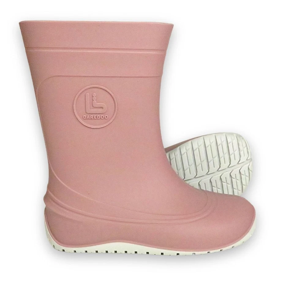 Bareboo Barefoot Rain Boots Wellies Wellingtons Pink - Flexible & Lightweight