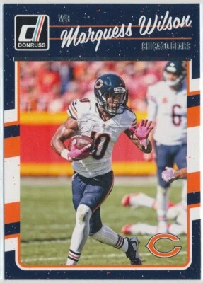 Marquess Wilson - Chicago Bears - 2016 Panini Donruss Football - Base - #53 - Image 1 of 2