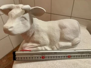 Kuh Liegend Figur Deko Keramik 18x28 cm - Bild 1 von 6