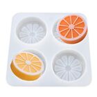 4 Cavity Orange Slice Silicone Mold DIY Cake Decorating Supplies Handmade Soa...