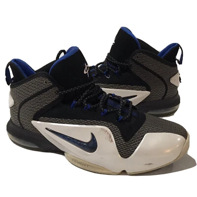 耐克 Penny 6 英寸 Sharpie 黑色/蓝色篮球运动鞋男式 9.5 码 (749632-001) — 第 1/4 张图片