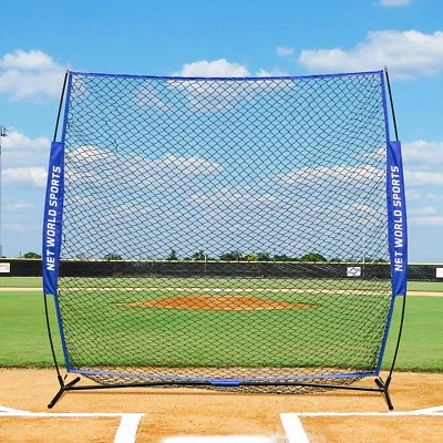 FORTRESS Baseball Cricket 7' x 7' Practice Screen | Pop Up Backstop Netting - Image 1 of 4