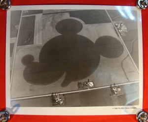 MICKEY MOUSE CROP CIRCLES B&W PUBLICITY PHOTOGRAPH ©1988 THE WALT DISNEY COMPANY - Picture 1 of 4