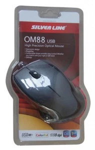 Silver Line OM-88 USB kabelgebundene optische Maus 1000DPI Laptop extra langes Kabel 1,50m - Bild 1 von 4