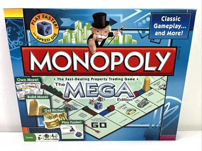 Monopoly Die Mega Edition Brettspiel NEU Open Box Familienspieleabend Fast Play - Bild 1 von 4
