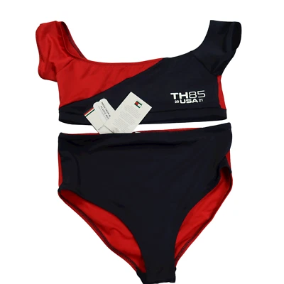 Tommy Hilfiger Girl's Crop TOP Swimwear Set, Desert Sky. 10-12 UK - Image 1 of 4