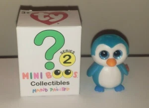 TY Mini Beanie Boos ICE CUBE Penguin (Series 2) Hand Painted Vinyl Figure 2" NEW - Picture 1 of 7